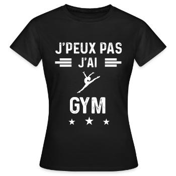 je peux pas j'ai gym femme cadeau - T-shirt Femme - noir - Devant - AI Model Female 172 dark (172cm)