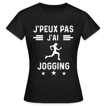 je peux pas j'ai jogging femme cadeau - T-shirt Femme - noir - Devant - AI Model Female 172 dark (172cm)