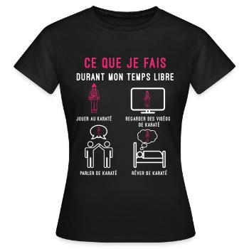 karaté temps libre cadeau karatéka femme - T-shirt Femme - noir - Devant - AI Model Female 172 dark (172cm)