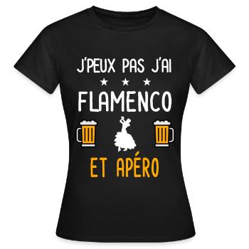 je peux pas flamenco espagnol - T-shirt Femme - noir - Devant - AI Model Female 172 dark (172cm)