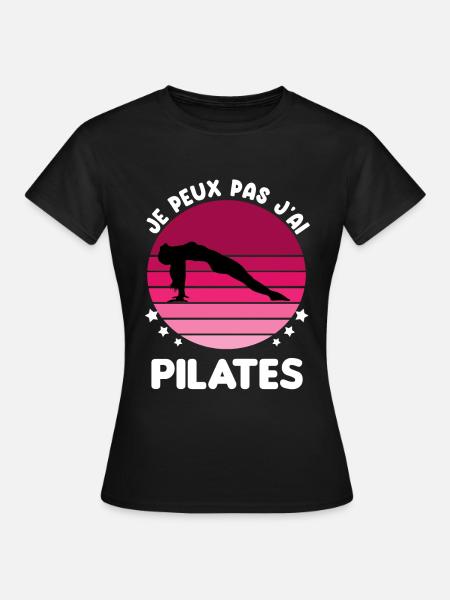 je peux pas j'ai pilates vintage femme - T-shirt Femme - noir