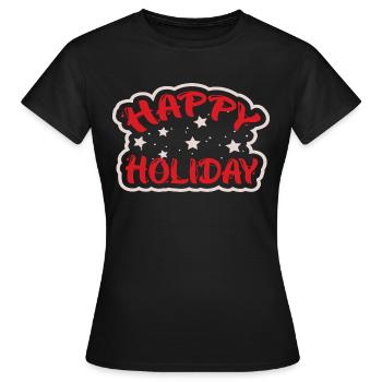 Joyeuses Fêtes - Noël - T-shirt Femme - noir - Devant - AI Model Female 172 dark (172cm)