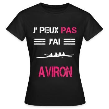 Je peux pas j'ai aviron femme humour - T-shirt Femme - noir - Devant - AI Model Female 172 dark (172cm)