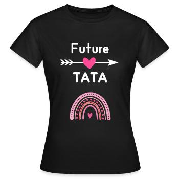 Future tata cadeau annonce grossesse tante - T-shirt Femme - noir - Devant - AI Model Female 172 dark (172cm)