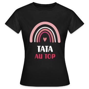 Tante an der Spitze Regenbogengeschenk Tante - Frauen T-Shirt - Schwarz - Vorne - AI Model Female 172 dark (172cm)