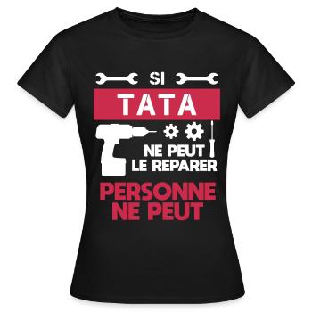 DIY Aunt DIY Aunt Gift - Women's T-Shirt - black - Front - AI Model Female 172 dark (172cm)