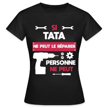 DIY Aunt DIY Aunt Humor - Women's T-Shirt - black - Front - AI Model Female 172 dark (172cm)