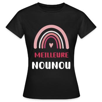 meilleure nounou arc-en-ciel - T-shirt Femme - noir - Devant - AI Model Female 172 dark (172cm)