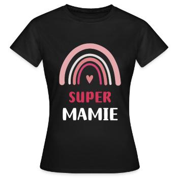 Super Granny Rainbow Grandma - Women's T-Shirt - black - Front - AI Model Female 172 dark (172cm)
