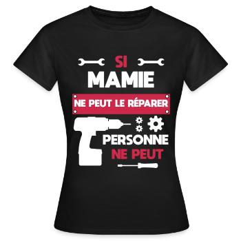 Oma DIY Handwerker Humor Oma - Frauen T-Shirt - Schwarz - Vorne - AI Model Female 172 dark (172cm)