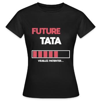zukünftige Tante Geschenk Tante - Frauen T-Shirt - Schwarz - Vorne - AI Model Female 172 dark (172cm)