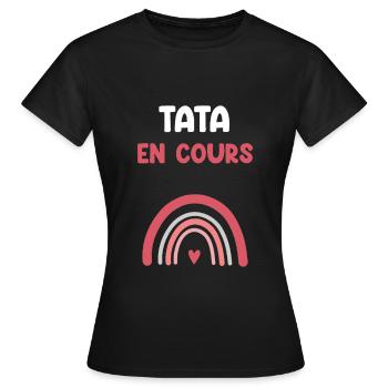 Tante Laufender Regenbogen Geschenk Tante - Frauen T-Shirt - Schwarz - Vorne - AI Model Female 172 dark (172cm)