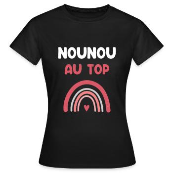 Nanny at the top rainbow nanny gift - Women's T-Shirt - black - Front - AI Model Female 172 dark (172cm)