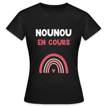 Nanny in the Making, Rainbow Nanny Gift - Women's T-Shirt - black - Front - AI Model Female 172 dark (172cm)