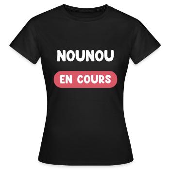 nounou en cours cadeau future nounou cadeau nounou - T-shirt Femme - noir - Devant - AI Model Female 172 dark (172cm)