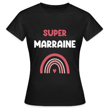 Super Patin Regenbogen Patin Geschenk Patin - Frauen T-Shirt - Schwarz - Vorne - AI Model Female 172 dark (172cm)