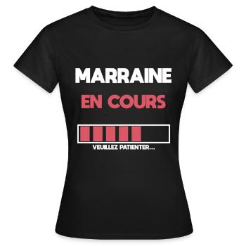 godmother in progress future godmother gift godmother - Women's T-Shirt - black - Front - AI Model Female 172 dark (172cm)