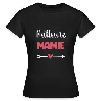 Best Granny Heart Gift Granny - Women's T-Shirt - black - Front - AI Model Female 172 dark (172cm)
