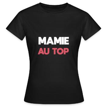 Oma an der Spitze Oma Geschenk - Frauen T-Shirt - Schwarz - Vorne - AI Model Female 172 dark (172cm)