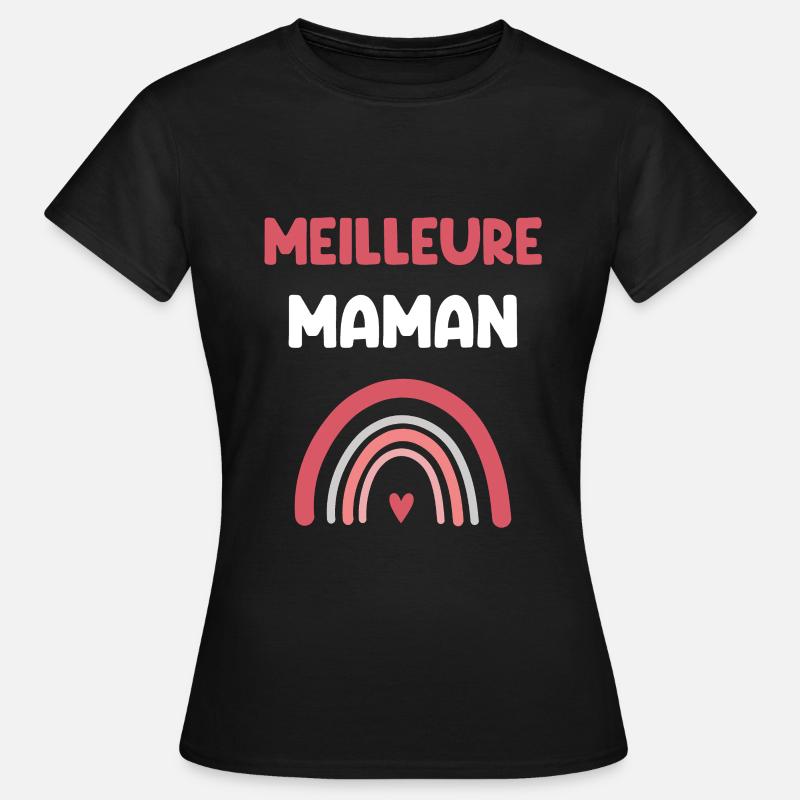 Bestes Regenbogen-Mama-Mutter-Geschenk - Frauen T-Shirt - Schwarz