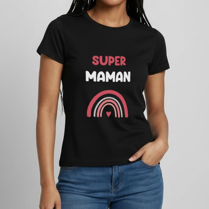 Supermama Regenbogen Mutter Geschenk Frauen T-Shirt