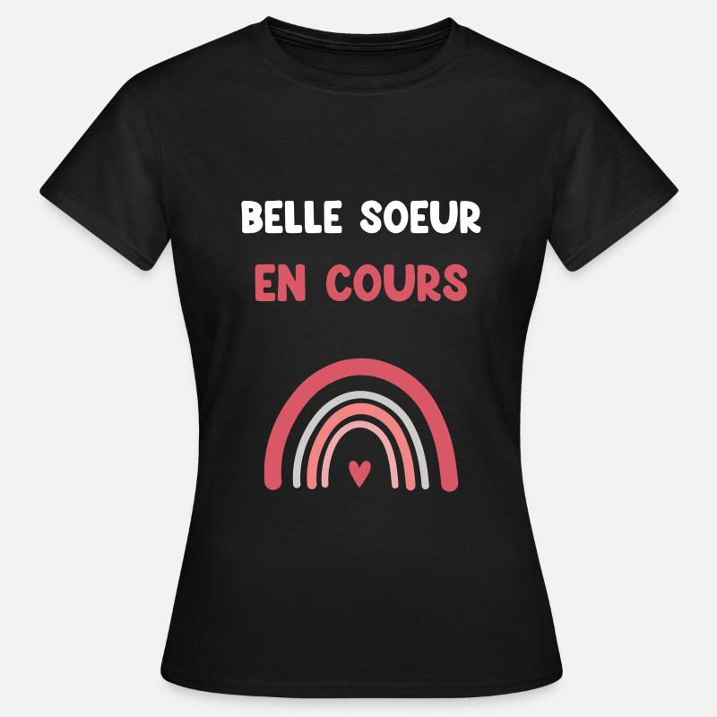 Stiefschwester läuft Regenbogen - Frauen T-Shirt - Schwarz