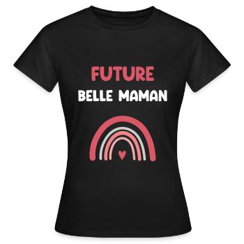 future beautiful mom rainbow stepmom - Women's T-Shirt - black - Front - AI Model Female 172 dark (172cm)