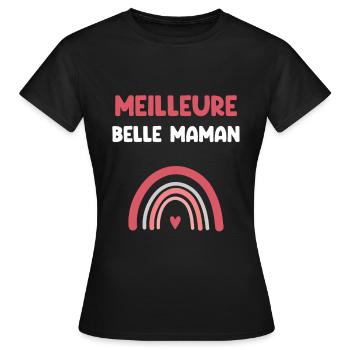 Best Beautiful Mom Rainbow Stepmom - Women's T-Shirt - black - Front - AI Model Female 172 dark (172cm)