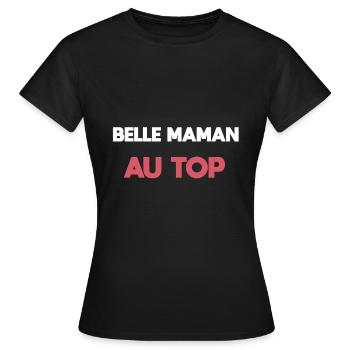 Stiefmutter an der Spitze Stiefmutter Stiefmutter - Frauen T-Shirt - Schwarz - Vorne - AI Model Female 172 dark (172cm)