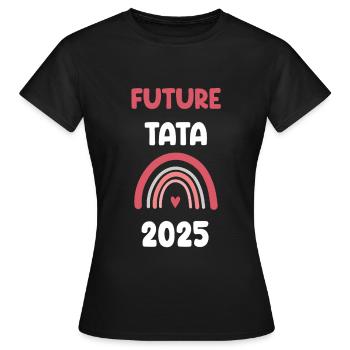 2025 tata future annonce grossesse - T-shirt Femme - noir - Devant - AI Model Female 172 dark (172cm)