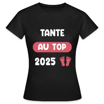 Top 2025 aunt pregnancy announcement - Women's T-Shirt - black - Front - AI Model Female 172 dark (172cm)