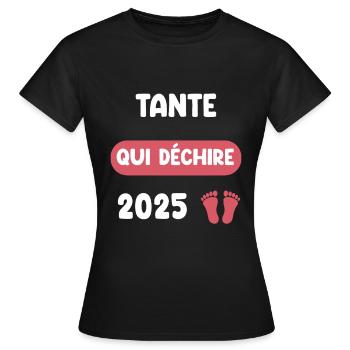 that rocks 2025 aunt announces pregnancy - Women's T-Shirt - black - Front - AI Model Female 172 dark (172cm)