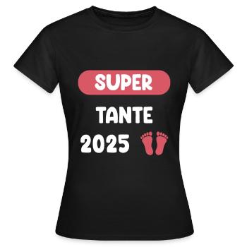 Super 2025 Aunt Announces Pregnancy - Women's T-Shirt - black - Front - AI Model Female 172 dark (172cm)