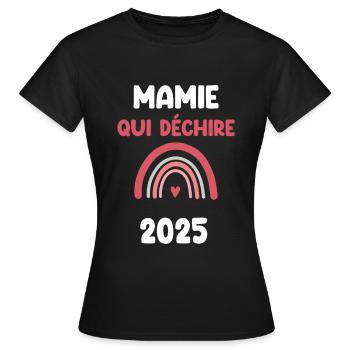 2025 Granny Pregnancy Announcement - Women's T-Shirt - black - Front - AI Model Female 172 dark (172cm)