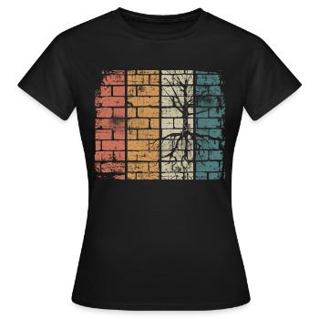 Protection de l’environnement Arbre - T-shirt Femme - noir - Devant - AI Model Female 172 dark (172cm)