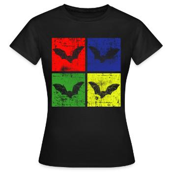 Bats Bat - Women's T-Shirt - black - Front - AI Model Female 172 dark (172cm)