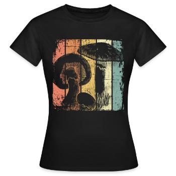 Pilz - Frauen T-Shirt - Schwarz - Vorne - AI Model Female 172 dark (172cm)