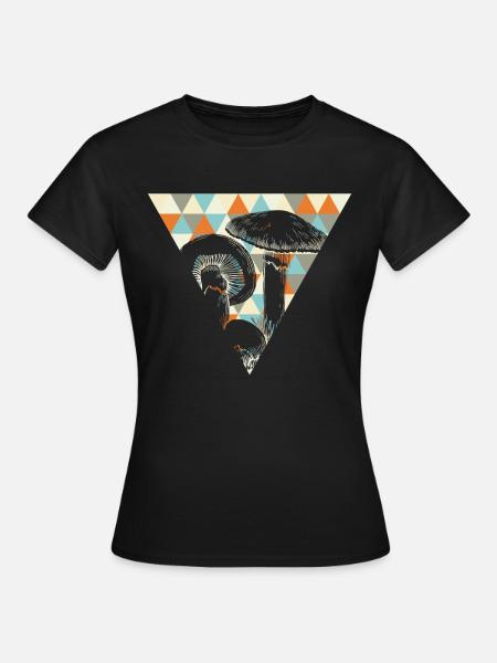 Pilze - Frauen T-Shirt - Schwarz