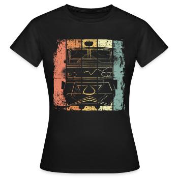 Chemin de fer - T-shirt Femme - noir - Devant - AI Model Female 172 dark (172cm)