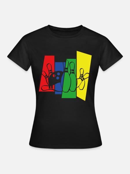 Bowling - Dame-T-shirt - sort