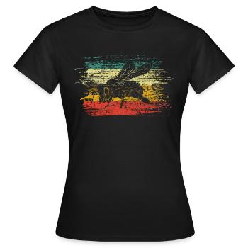 Abeille Protection de l’environnement - T-shirt Femme - noir - Devant - AI Model Female 172 dark (172cm)