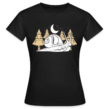 Schnecke Schneckenhaus - Frauen T-Shirt - Schwarz - Vorne - AI Model Female 172 dark (172cm)