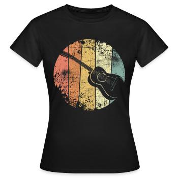Gitarre - Frauen T-Shirt - Schwarz - Vorne - AI Model Female 172 dark (172cm)
