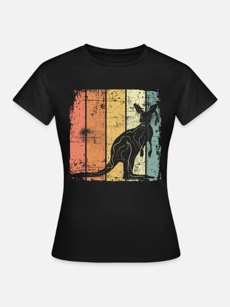 Känguru - Frauen T-Shirt - Schwarz