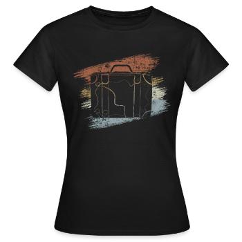 Voyager valise vacanciers - T-shirt Femme - noir - Devant - AI Model Female 172 dark (172cm)