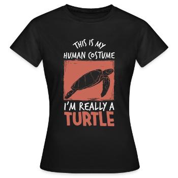 Tortue - T-shirt Femme - noir - Devant - AI Model Female 172 dark (172cm)