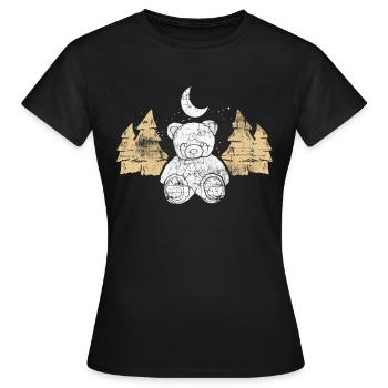 Ours en peluche - T-shirt Femme - noir - Devant - AI Model Female 172 dark (172cm)