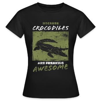Alligator - T-shirt Femme - noir - Devant - AI Model Female 172 dark (172cm)