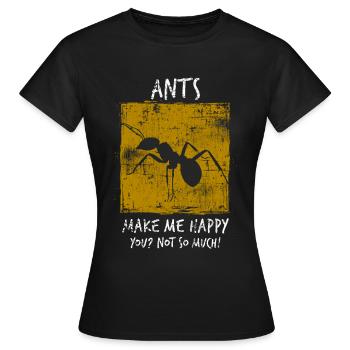 Ameise - Frauen T-Shirt - Schwarz - Vorne - AI Model Female 172 dark (172cm)