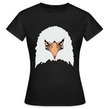 Eagle eagle motif eagle imprint bald eagle - Women's T-Shirt - black - Front - AI Model Female 172 dark (172cm)